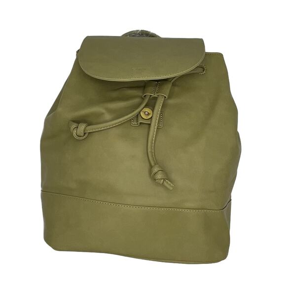 Fawn Design Faux Leather The Cinch Backpack with Dust bag in Fern - Picture 4 of 7